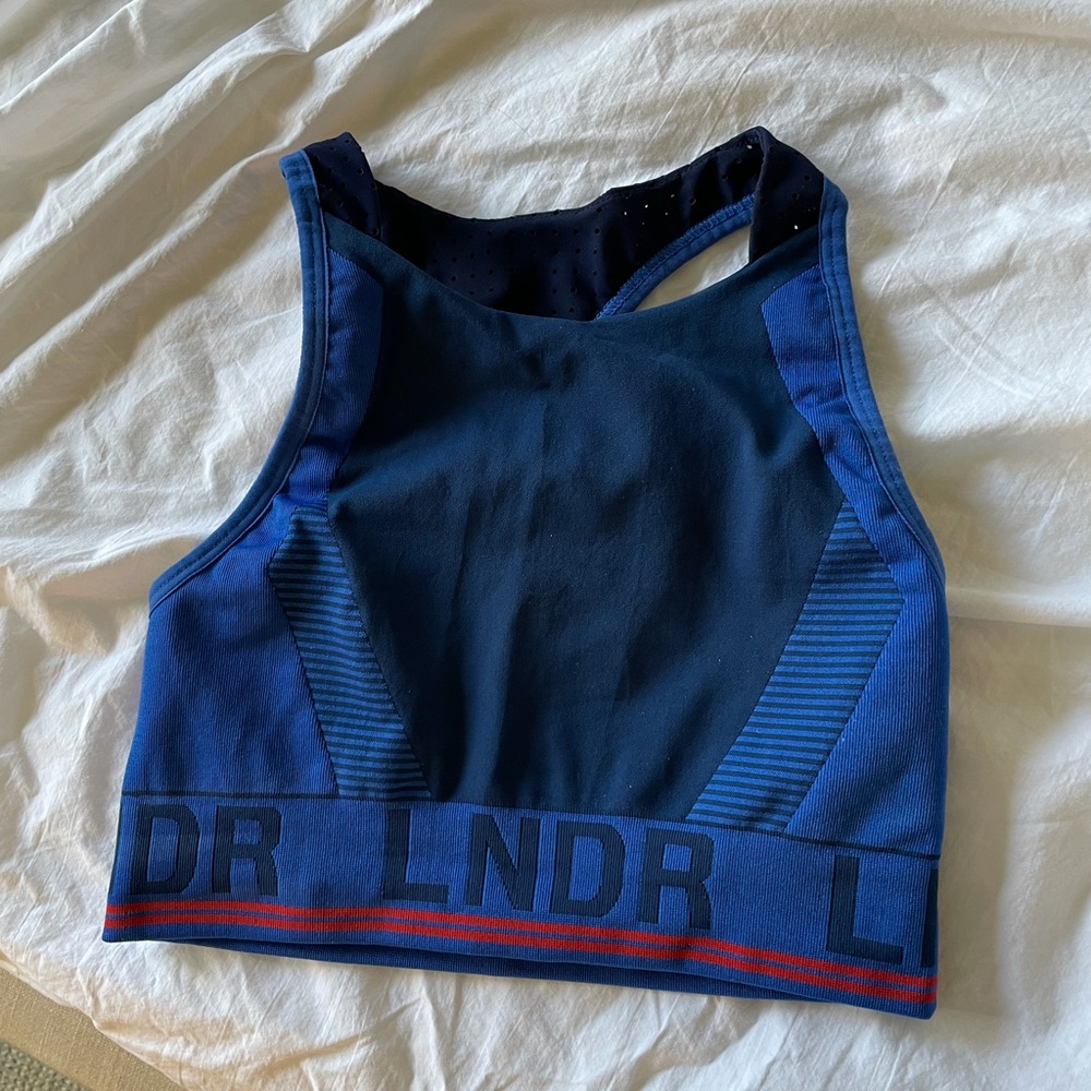 LNDR blue sports bra in XS